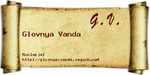 Glovnya Vanda névjegykártya
